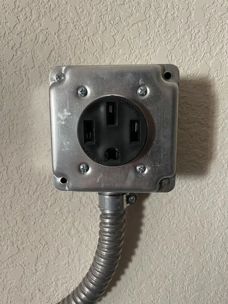 NEMA 14-50 outlet installed for Electrical Panel Upgrade in Saylorville